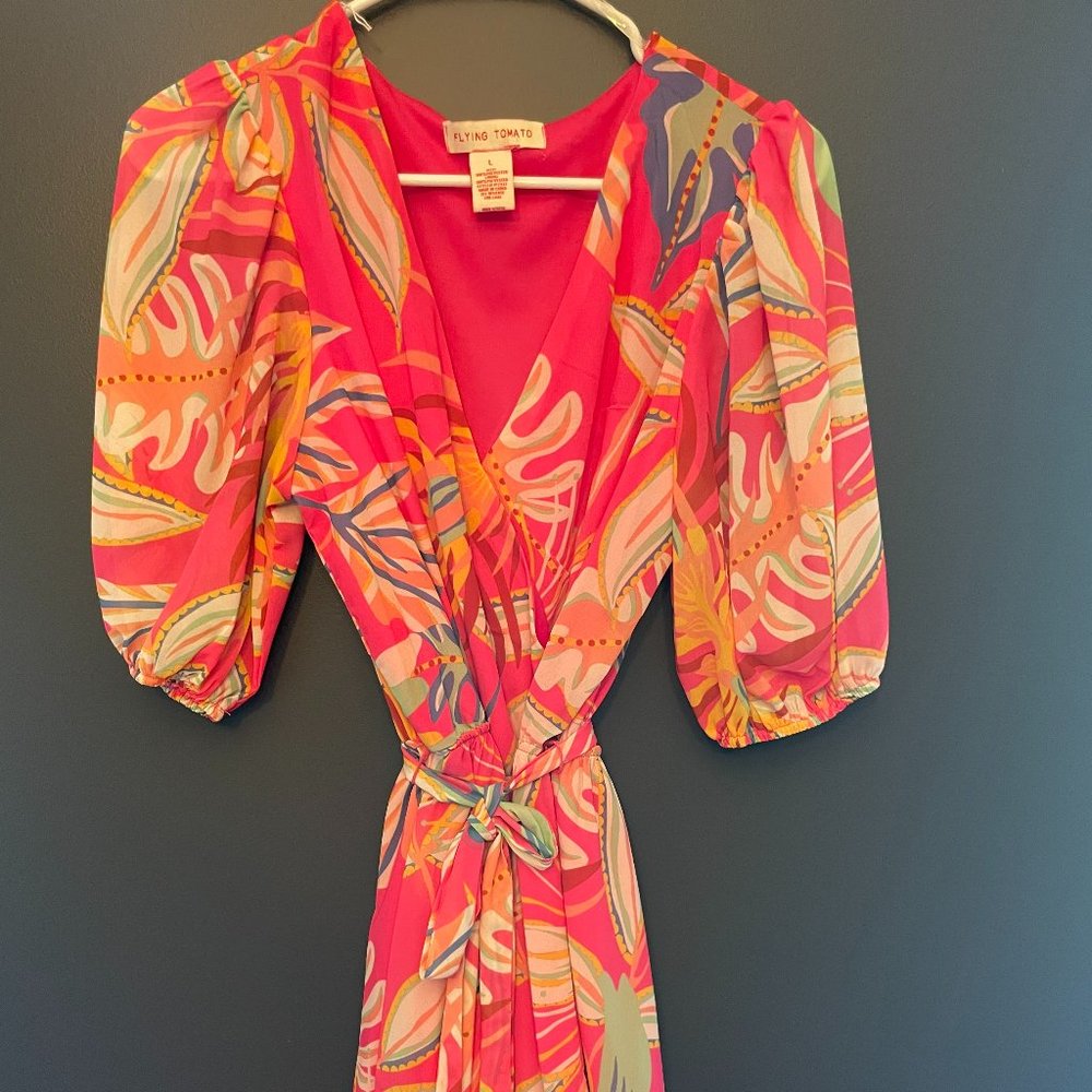 Flying Tomato, Floral Romper, Large